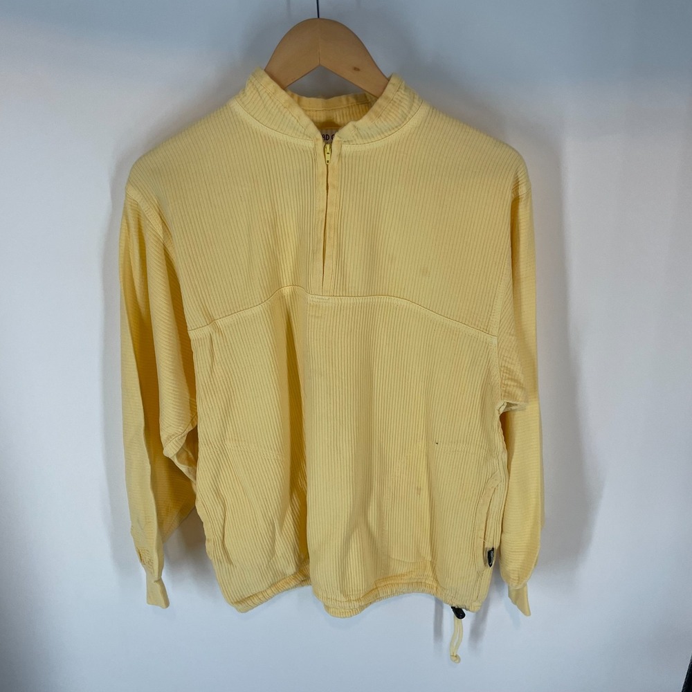 Ezze Wear Vintage Cord Cotton 1/4 Zip Jacket Light Yellow Women S Canada